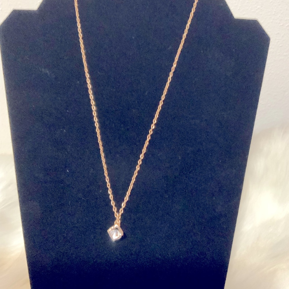 Elegant Gold  Necklace with Silver Accent